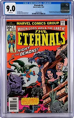 Buy Eternals #4 CGC 9.0 (Oct 1976, Marvel) Jack Kirby, 1st Sersi Cover, Gammenon • 42.58£