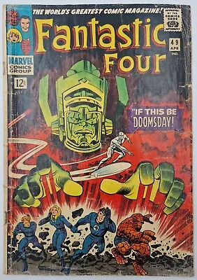 Buy Fantastic Four #49 - 1st App Galactus - 1st Cover & 2nd App Silver Surfer - 1966 • 92£
