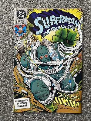 Buy Superman: The Man Of Steel #18 Newstand | 1st Print | 1st Full Doomsday VG • 15£
