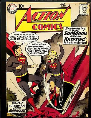 Buy Action Comics #252 W/ Supergirl By Curt Swan 11x14 FRAMED Art Print, Vintage 195 • 28.55£