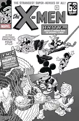 Buy AMAZING SPIDER-MAN #43 1:100 B&W VARIANT DISNEY X-MEN #1 TRIBUTE Mickey Mouse • 70£