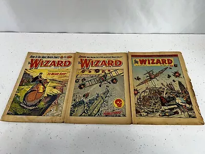 Buy 3x The WIZARD Comic - 1962/1963 - UK Paper Comic - Excellent Condition #232 • 19.95£