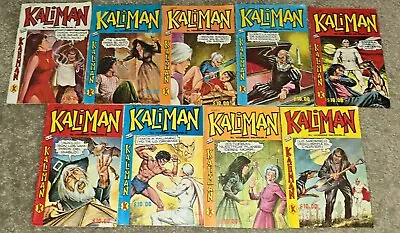 Buy 1 Set 9 Rare VTF Kaliman 870-876 878 879 MX Mexico Vintage Horror Increíble • 86.96£