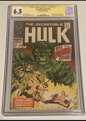 Buy Incredible Hulk #102 SS CGC 6.5 SIGNED STAN LEE 1968 Continued Tales #101 • 1,023.74£