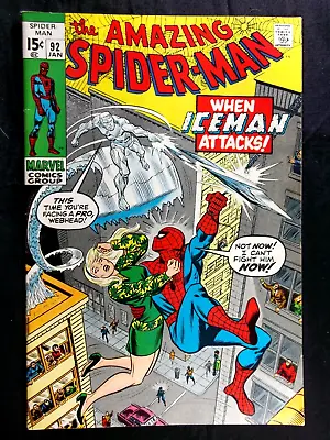 Buy Amazing Spider-man #92 VF 8.0 Gwen Stacy Cover, Romita Art Vintage Marvel 1971 • 119.92£