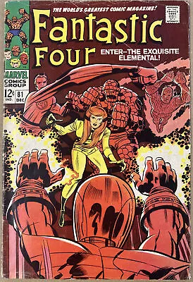Buy Fantastic Four #81 Dec 1968 Kirby Crystal Joins FF Cents 🇺🇸The Wizard App • 34.99£