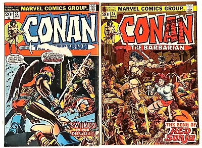 Buy Conan The Barbarian #23 24 1st Full Red Sonja Bronze Age Marvel Comics 🔥 • 79.02£