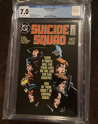 Buy HTF Suicide Squad #1 DC Comics 5/87 CGC 7.0 1st Issue White Pages • 107.94£