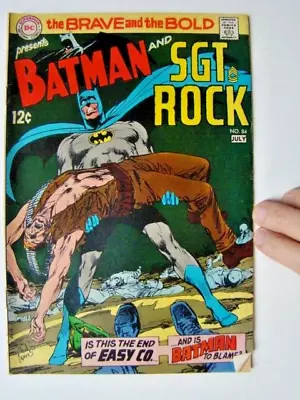 Buy Brave And The Bold #84 Batman & Sgt. Rock Neal Adams Art DC Comics 1969 VG • 12.29£