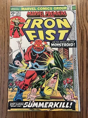 Buy Marvel Premiere #24 (Marvel 1975) Iron Fist Vs Monstroid! Chris Claremont VF • 6.38£