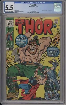 Buy Thor #184 - Cgc 5.5 - 1st Appearance Of The Silent One - Stan Lee Story • 93.28£