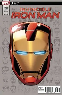 Buy Invincible Iron Man #593 Marvel Comics 2017 Mike McKone Legacy Headshot Variant • 3.55£