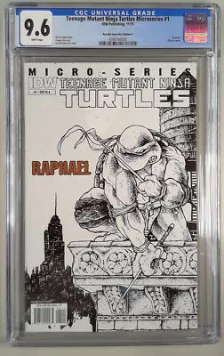 Buy Teenage Mutant Ninja Turtles Micro Series 1 Cgc Raphael 9.6 1:10 Variant B&w ... • 74.89£