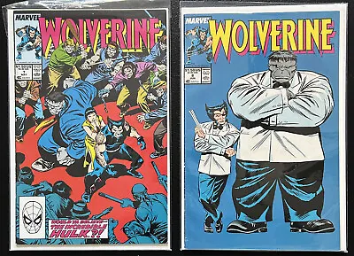Buy Wolverine #7 #8 Iconic John Buscema Covers Joe Fixit Hulk 1989 • 47.66£