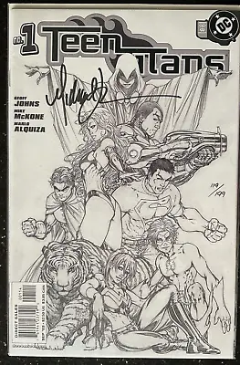 Buy TEEN TITANS #1 Turner Sketch Cover Signed By Michael Turner With CoA New Sealed • 39.99£