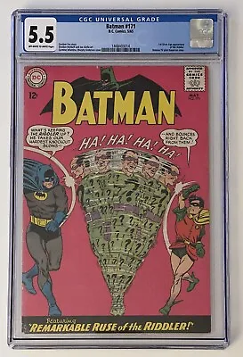 Buy Batman #171 (1965) CGC 5.5 - First SA Riddler!  OWW Pages • 880.67£