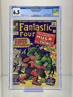 Buy Fantastic Four #25 CGC 6.5 Marvel Comics 1964 Hulk Vs Thing Classic Cover • 635.62£