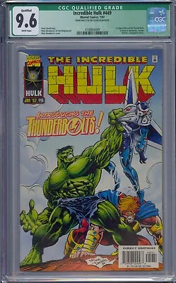 Buy Incredible Hulk #449 Cgc 9.6 1st Thunderbolts Signed Peter David White Pages • 130.44£