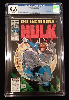 Buy Incredible Hulk #344, CGC 9.6, Marvel, June 1988, Direct, McFarlane Cover! • 91.02£