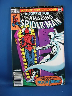 Buy Amazing Spiderman 220  Vf Nm 1981 Moon Knight • 23.99£