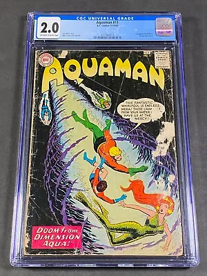 Buy Aquaman #11 CGC 2.0 1963 4337843014 1st Appearance Of Mera • 118.31£