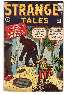 Buy Strange Tales #100 (1962) - Grade 3.0 - Steve Ditko Art - Jack Kirby Cover! • 55.29£