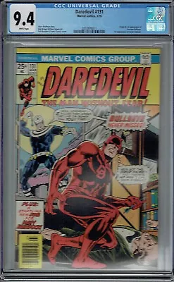 Buy Cgc 9.4 Daredevil #131 White Pages 1st Appearance Bullseye 1976  • 569.93£
