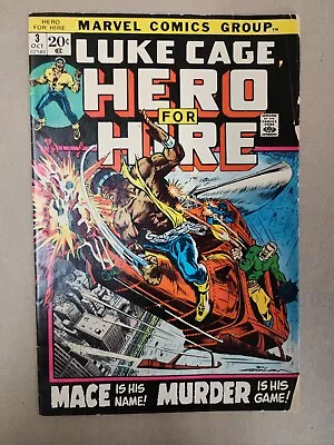 Buy LUKE CAGE HERO FOR HIRE #3 (1972) Mace. J4 • 15.76£