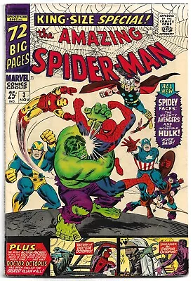 Buy 🔥Amazing Spider-Man (1966) Annual #3 * Avengers Vs Hulk * Ditko/Romita/Lee 🔥🔥 • 119.50£