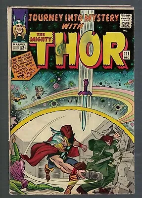 Buy Marvel Comics Journey Into Mystery Thor 111  VG 4.0  1963 Avengers • 49.99£