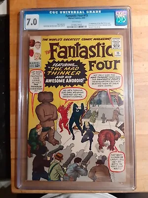 Buy Fantastic Four # 15    Cgc 7.0    (fn / Vfn)    Cents    White Pages   June 1963 • 675£