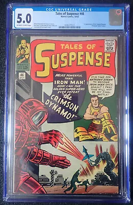 Buy Tales Of Suspense #46   CGC 5.0 OW/WH   1963 1st Crimson Dynamo Appearance • 212.93£