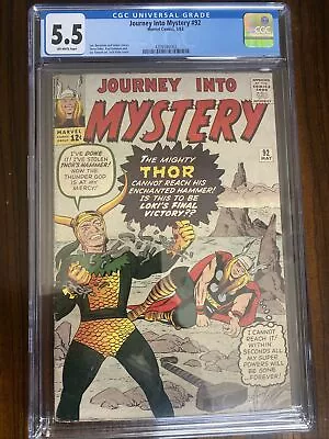 Buy Journey Into Mystery #92 CGC 5.5 From May 1963 Thor Vs Loki • 239.86£