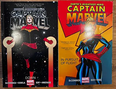 Buy Captain Marvel 1+2 Bundle Paperback TPB Graphic Novel Marvel Comics DeConnick • 6.95£