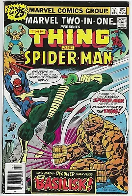 Buy MARVEL TWO IN ONE 17 1st PRINT VG+ 1976 2 1 74 SER AMAZING SPIDERMAN & THE THING • 3.16£