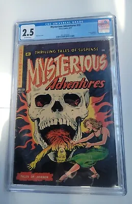 Buy Mysterious Adventures #13 CGC 2.5 1953 Classic Skull Cover • 1,734.40£