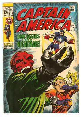 Buy Captain America #115 4.0 // Final 12 Cent Captain America Issue Marvel 1969 • 33.97£