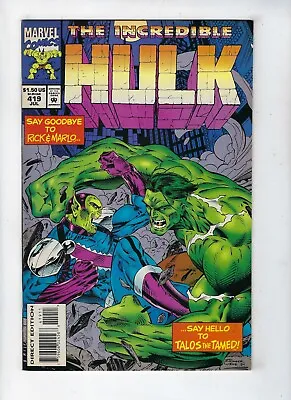 Buy Incredible Hulk # 419 Marvel Comics 1st Full Talos The Tamed July 1994 VF- • 3.95£
