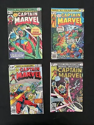 Buy Captain Marvel #40,#46,#62 + Marvel Spotlight #1 Marvel Bargain  Bundle1 975-79 • 14£