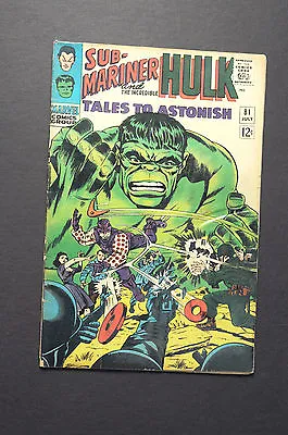 Buy Tales To Astonish #81 Submariner And Hulk (marvel) Ok Shape 1966 • 23.68£