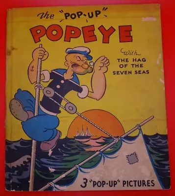 Buy Popeye Pop Up Blue Ribbon Complete Whitman Big Little Book Lot 5.18 • 14.70£
