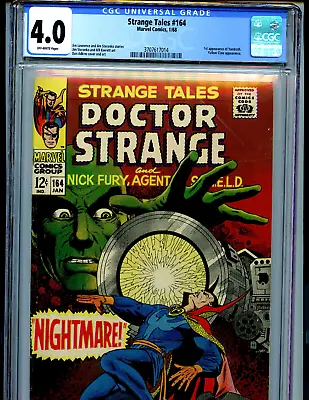 Buy Strange Tales #164 CGC 4.0 1968 Marvel  1st Yandroth Amricons K57 • 110.58£