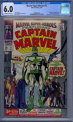 Buy Cgc 6.0 Marvel Super-heroes #12 Captain Marvel 1st Appearance Ow/white Pages • 127.92£
