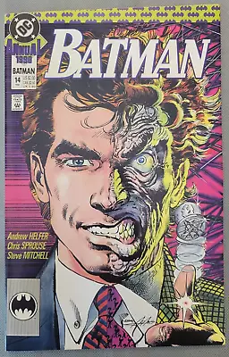 Buy Batman Annual #14 1990 Key Issue Origin Of Two-Face Beautiful Cover Fire *CCC* • 14.48£