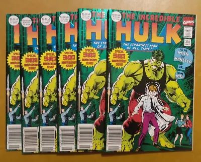 Buy The Incredible Hulk #393 (1992) Green Foil 30th Anniversary Newsstand Lot Of 6 • 11.51£