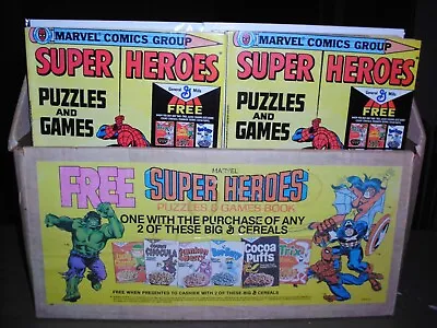 Buy Vintage Marvel Super Heroes Comic Store Display General Mills W/7 Books  Nm 1979 • 711.26£
