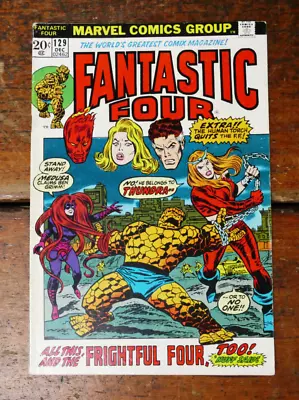 Buy Fantastic Four #129 Marvel Comics 1972 1st App. Of Thundra Classic Buscema Cover • 18.46£