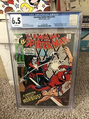 Buy Amazing Spider-Man #101 CGC 6.5 FN+ 1971 Marvel Comic 1st Morbius White Pages! • 340.37£