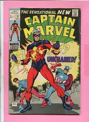 Buy Captain Marvel # 17 - New Costume -cap America & Bucky - Gil Kane/dan Adkins Art • 17.99£