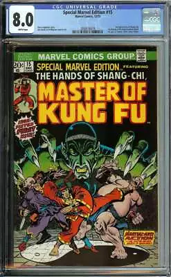 Buy Special Marvel Edition #15 Cgc 8.0 White Pages // 1st Appearance Of Shang-chi • 504.59£